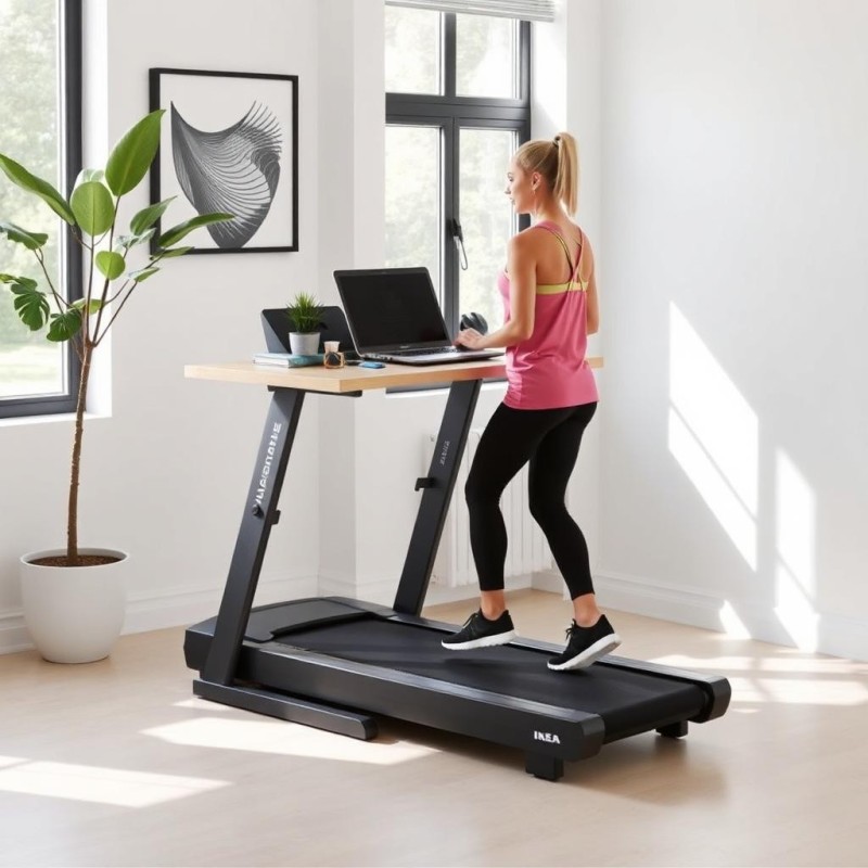 Caminadora con escritorio