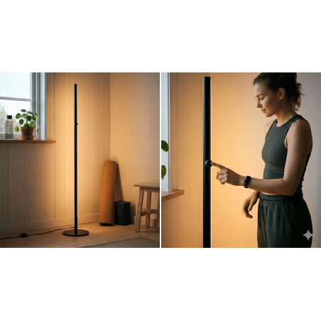 Lámpara de pie con regulador LUGN